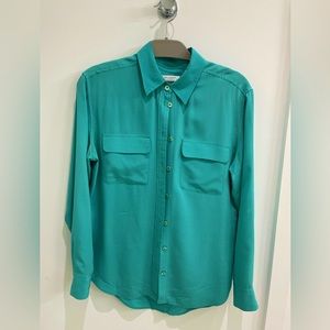 Equipment Femme Teal Silk Blouse